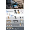   Ultralux Mennyezeti lámpa, GU10, max. 10W, 220-240V, IP20, ø60/100mm, Fekete üveg