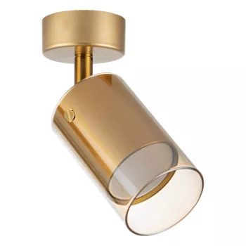   Ultralux Mennyezeti lámpa, GU10, max. 10W, 220-240V, IP20, ø60/100mm, Arany üveg
