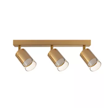   Ultralux Mennyezeti lámpa, GU10, max. 3X10W, 220-240V, IP20, ø60/100/380mm, Arany üveg