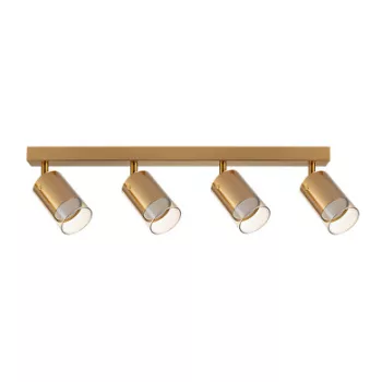   Ultralux Mennyezeti lámpa, GU10, max. 4X10W, 220-240V, IP20, ø60/100/590mm, Arany üveg