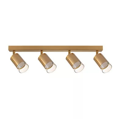 Ultralux Mennyezeti lámpa, GU10, max. 4X10W, 220-240V, IP20, ø60/100/590mm, Arany üveg