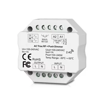   Ultralux RF TRIAC, PUSH dimer beépítéshez 220W, 1A, 220-240V AC