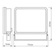 Ultralux LED reflektor, 220V, 50W, 4200K, IP65, fekete