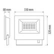 Ultralux LED-es professzionális reflektor 220V 100W 5000K IP65