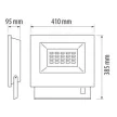 Ultralux LED professzionális reflektor 220V 150W 5000K 5000K IP65