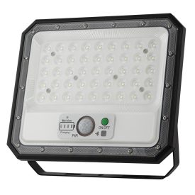   Ultralux LED napelemes, mozgásérzékelős reflektor, 10W, IP65, 5500K, 2000lm, 90°, SMD3030