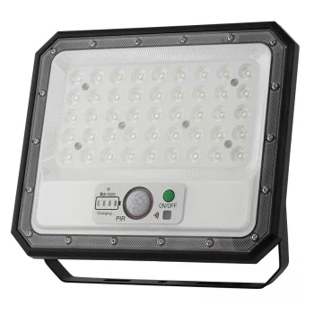   Ultralux LED napelemes, mozgásérzékelős reflektor, 10W, IP65, 5500K, 2000lm, 90°, SMD3030